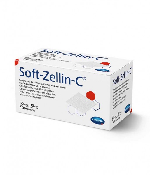 Alkoholtupfer Hartmann Soft-Zellin C getränkt m. Isoprop.70% aus Vliesstoff