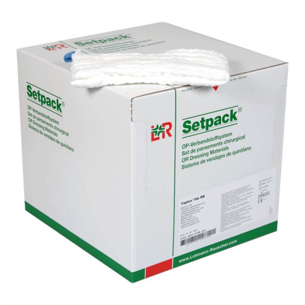 Bauchtücher L&R Setpack Toptex lite mit Röntgenkontrastchip 4-lagig Grün steril