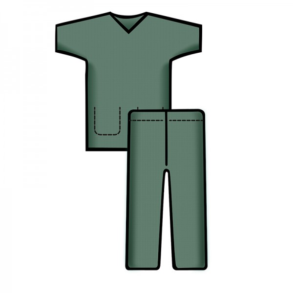 Bereichskleidung L&R Sentinex Set Hose und Kasack grün, basisvariante, atmungsaktiv, unsteril